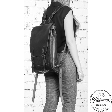 Кожаный рюкзак "Рафаэль""Ведьмак" (черный)